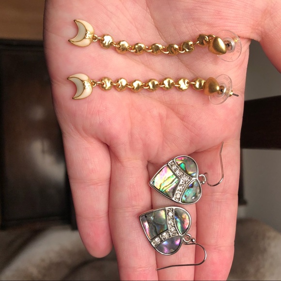 14 pair Lot STATEMENT fashion dangle/stud earrings - Picture 13 of 16